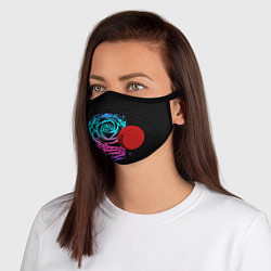 Маска с клапаном Неоновая Роза Neon Rose, цвет: 3D-красный