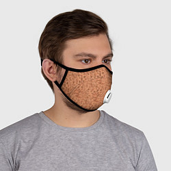 Маска с клапаном Жирафы на фоне пятен, цвет: 3D-белый — фото 2