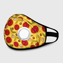 Маска с клапаном Pizza salami, цвет: 3D-белый — фото 2