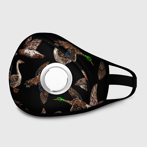 Маска с клапаном Утки паттерн / 3D-Белый – фото 2