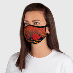 Маска с клапаном Honeycomb yellow cyber, цвет: 3D-красный