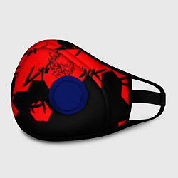 Маска с клапаном Cyberpunk 2077 кибер броня, цвет: 3D-синий — фото 2