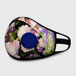 Маска с клапаном Весенние цветы, цвет: 3D-синий — фото 2