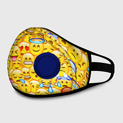 Маска с клапаном Emoji, цвет: 3D-синий — фото 2
