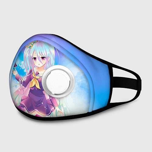 Маска с клапаном No Game No Life / 3D-Белый – фото 2