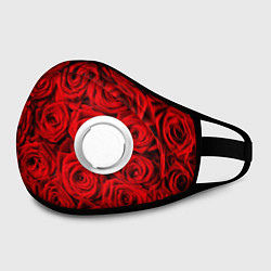 Маска с клапаном Красные розы, цвет: 3D-белый — фото 2