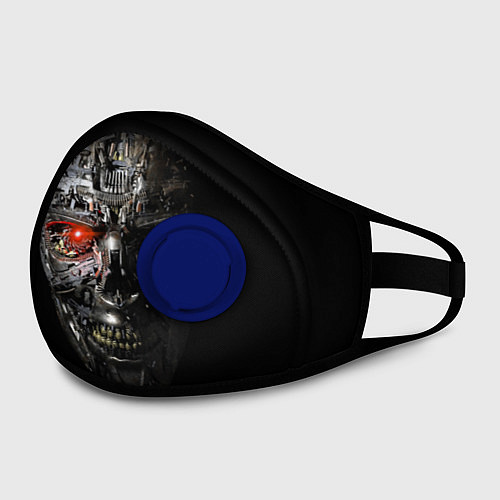 Маска с клапаном Terminator Skull / 3D-Синий – фото 2