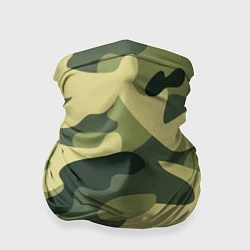 Бандана-труба Камуфляж: зеленый/хаки, цвет: 3D-принт