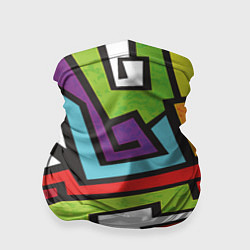 Бандана-труба Цветные граффити, цвет: 3D-принт