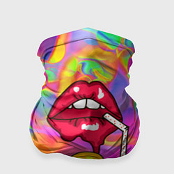 Бандана-труба Cocktail lips, цвет: 3D-принт