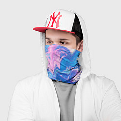 Бандана-труба Tie-Dye Blue & Violet, цвет: 3D-принт — фото 2