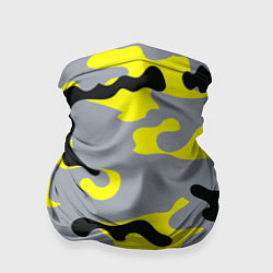 Бандана-труба Yellow & Grey Camouflage, цвет: 3D-принт