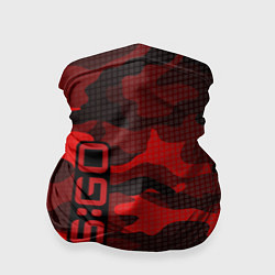 Бандана-труба CS:GO Red Camo, цвет: 3D-принт