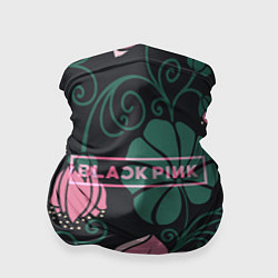Бандана-труба Black Pink: Delicate Flowers, цвет: 3D-принт