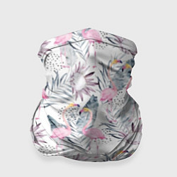 Бандана-труба Тропические фламинго, цвет: 3D-принт