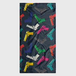 Бандана-труба Разноцветные пистолеты, цвет: 3D-принт — фото 2