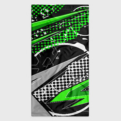 Бандана-труба Black and green corners, цвет: 3D-принт — фото 2