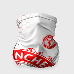 Бандана-труба Манчестер Юнайтед white, цвет: 3D-принт