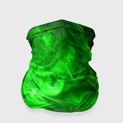 Бандана-труба ОГОНЬ GREEN NEON, цвет: 3D-принт