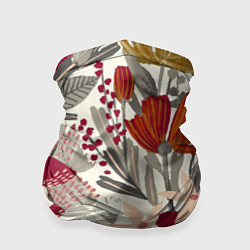 Бандана-труба Полевые цветы, цвет: 3D-принт