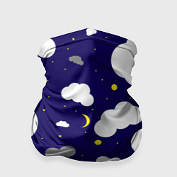 Бандана-труба Облака, цвет: 3D-принт