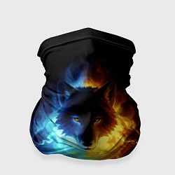 Бандана-труба Волки в огне, цвет: 3D-принт