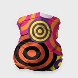 Бандана-труба Аннотация разноцветных кругов, цвет: 3D-принт