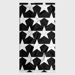 Бандана-труба Белые звёзды на чёрном фоне 2, цвет: 3D-принт — фото 2