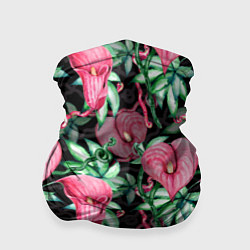 Бандана-труба Цветы в райском саду, цвет: 3D-принт