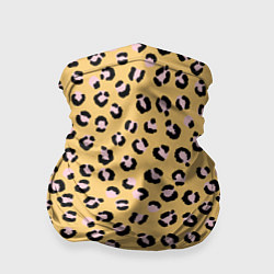 Бандана-труба Желтый леопардовый принт, цвет: 3D-принт