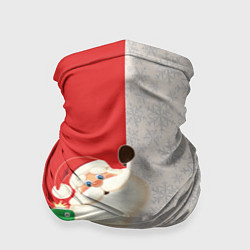 Бандана-труба Дед Мороз селфи, цвет: 3D-принт