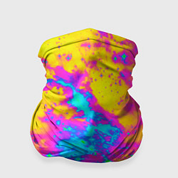 Бандана-труба Яркая абстракция космических красок, цвет: 3D-принт