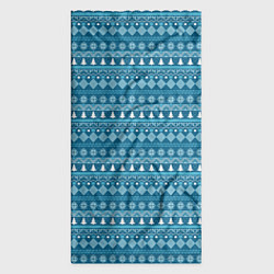 Бандана-труба Новогодний узор сине-белого цвета, цвет: 3D-принт — фото 2