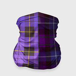 Бандана-труба Purple Checkered, цвет: 3D-принт