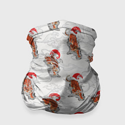 Бандана-труба Тигр Закат Волны, цвет: 3D-принт