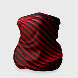 Бандана-труба Волны красного металла, цвет: 3D-принт