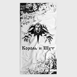 Бандана-труба КОРОЛЬ И ШУТ ЧЁРНО БЕЛЫЙ, цвет: 3D-принт — фото 2