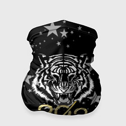 Бандана-труба Символ года тигр 2022 Ура-Ура!, цвет: 3D-принт