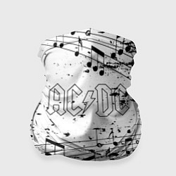 Бандана-труба ACDC - Музыкальные ноты, цвет: 3D-принт