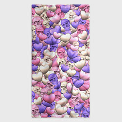 Бандана-труба Сердечки-черепушки, цвет: 3D-принт — фото 2