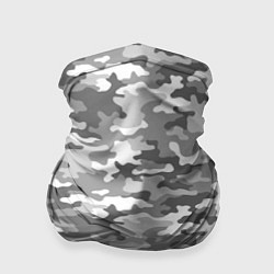 Бандана-труба Серый Военный Камуфляж, цвет: 3D-принт