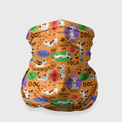 Бандана-труба Собачья Йога, цвет: 3D-принт