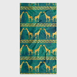 Бандана-труба Золотые жирафы паттерн, цвет: 3D-принт — фото 2