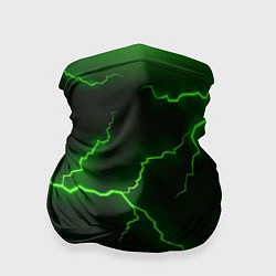 Бандана-труба Разряд молнии: Green, цвет: 3D-принт