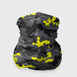 Бандана-труба Камуфляж Серо-Чёрный, цвет: 3D-принт