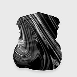 Бандана-труба Черно-белый мрамор, цвет: 3D-принт