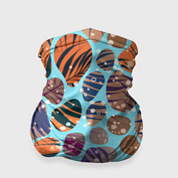 Бандана-труба Разноцветные камушки, цветной песок, пальмовые лис, цвет: 3D-принт