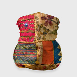 Бандана-труба Пэчворк Лоскутное одеяло Patchwork Quilt, цвет: 3D-принт