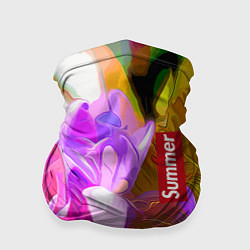 Бандана-труба Красочный цветочный узор Лето Colorful Floral Patt, цвет: 3D-принт