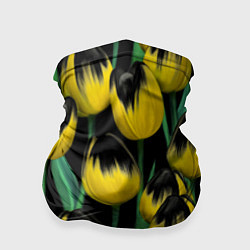 Бандана-труба Цветы Желтые Тюльпаны, цвет: 3D-принт